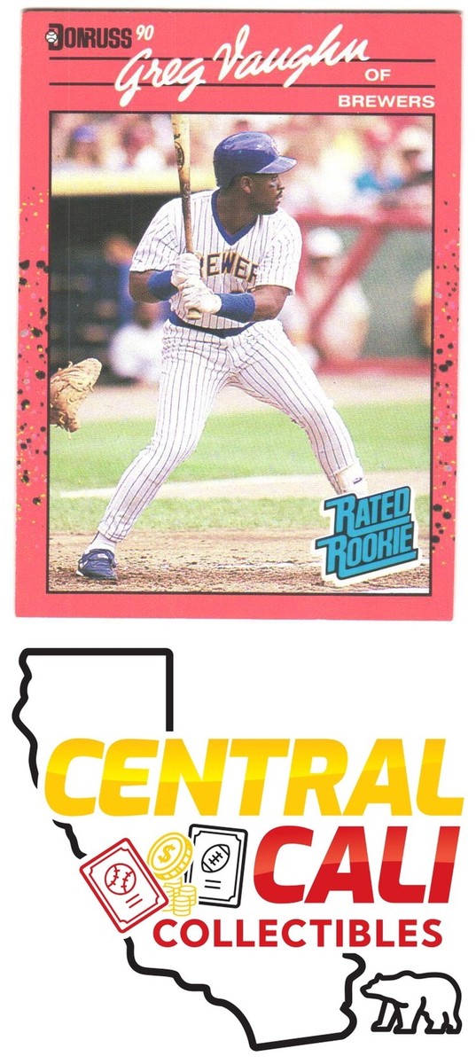 1990 Donruss Greg Vaughn #37c RC | eBay