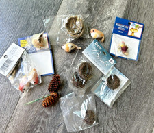 Mushroom Birds  Small Bird Nest Lot for Crafting Fairy Gardens Crafts  50 
