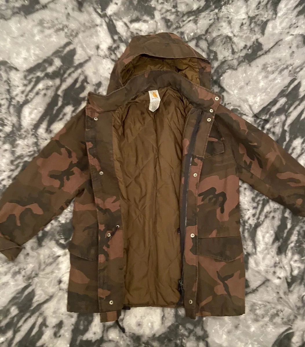 Mens camo top carhartt jacket