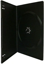 7mm Slim Black Single CD/DVD Case, 50 Pieces Pack.