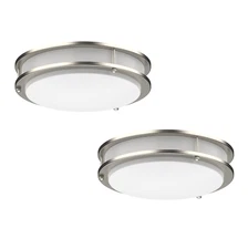 2-PACK LED Flush Mount Dimmable Ceiling Light 4000K Daylight 10"/12"/14