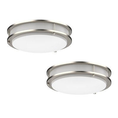 2-PACK LED Flush Mount Dimmable Ceiling Light 4000K Daylight 10''/12''/14