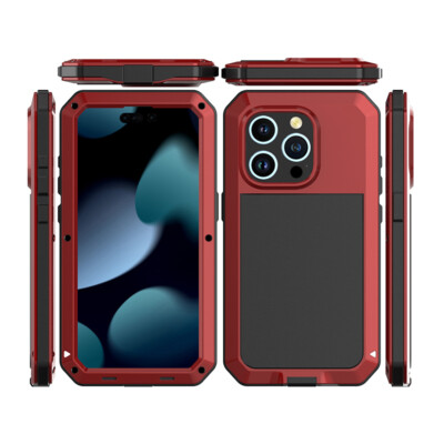 Shockproof Case For iPhone 15 Plus 15 Pro Max Aluminum Metal Heavy Duty Cover US
