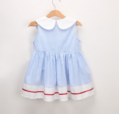NWT Girls Blue Striped Cherry Peter Pan Collar Sleeveless Dress 2T 3T 4T 5T 6 | eBay NWT Girls Blue Striped Cherry Peter Pan Collar Sleeveless Dress 2T 3T 4T 5T 6 | eBay