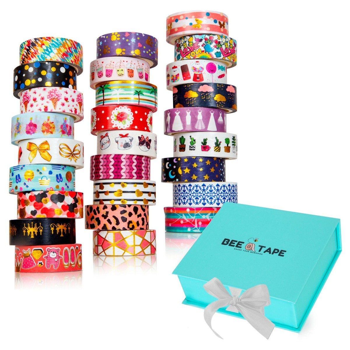 10 Roll Washi Tape Set - Vintage Floral Decorative Tapes For Journaling & Crafts