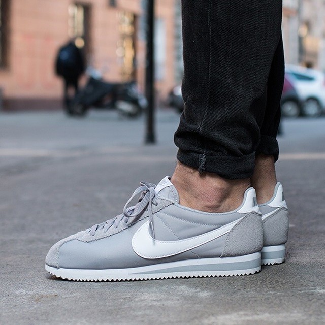 nike classic cortez nylon wolf grey