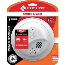 First Alert 9120B/ SMI100-AC Smoke Detector & Alarm, AC Powered Battery Backup