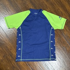 Ukrop  s Threads Dri Express Sea World Uniform Top T-Shirt Blue Green Large