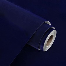 Navy Blue Velvet Felt Drawer Liner Self Adhesive Velvet Wallpaper Peel and St