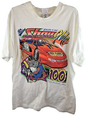 '98 6th Annual Show Me 100 Graphic Event Tee West Plains Motor Speedway 46-48''