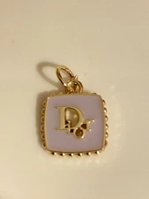 Dior Small Zipper Pull Button Stamped Charm