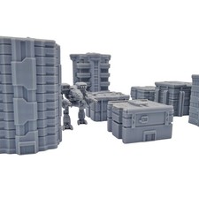 Set 9 Costruzioni Città - Paesaggio Terreno Compatibile con 6mm Epic 40k Battletech