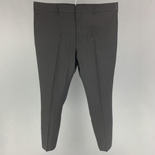 VALENTINO Size 36 Black Wool Mohair Flat Front Dress Pants