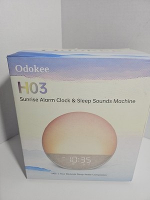 Odokee Sunrise Alarm Clock and Sleep Sounds Machine H03 Putty - NEW NIOB