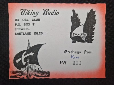 Shetland Isles - Viking Radio - DX QSL Club - VR411 - Funk QSL-Karte #W1466