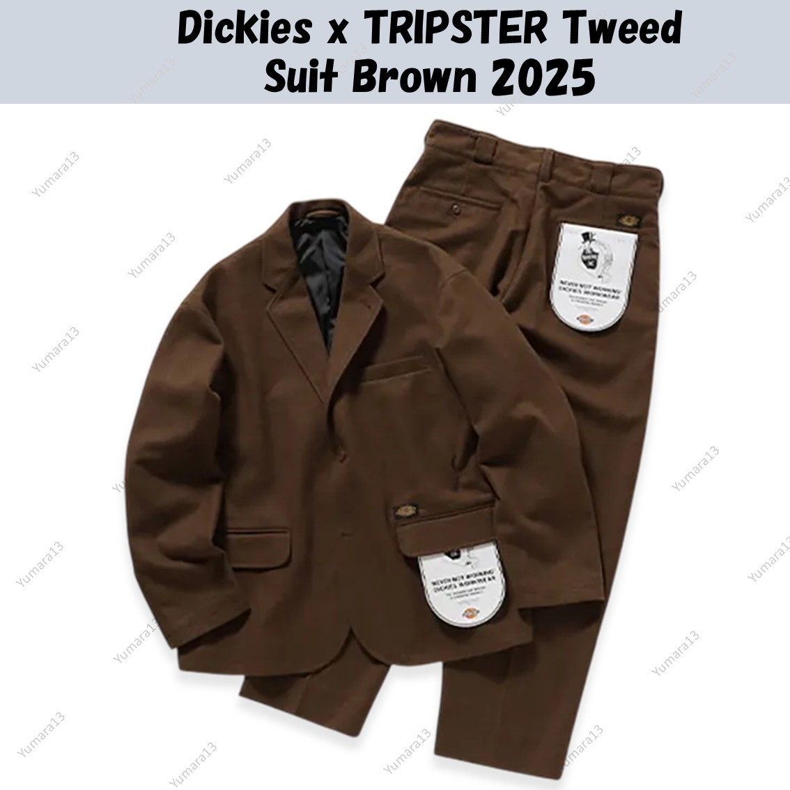 スーツ Dickies TRIPSTER Tweed Suit BLACK M 2025 Dickies and TRIPSTER Return With an Eighth Tweed Suit Capsule