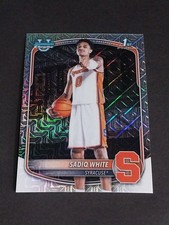 SADIQ WHITE 2025 Bowman Chrome U Basketball 1st Rookie Card Mojo Refractor BCP41