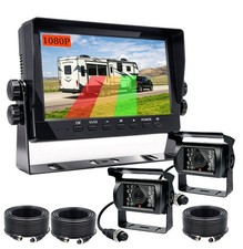 7'' Monitor DVR 2x 1080P Backup Camera 1080P For RV Truck Bus Reverse parking