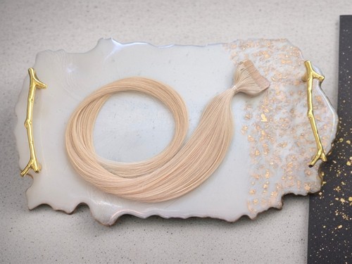❤Tape In❤️ On Echthaar Remy Hair Extensions Haarverlängerung Tapes Platinblond - Bild 2 von 2