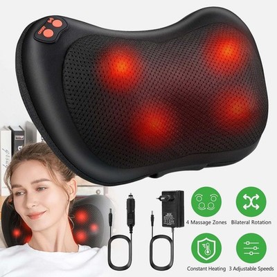 Shiatsu Massagegerät 8 Knoten Massagekissen für Rücken Nacken Rückenmassagegerät