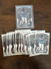 2023 Bowman 1st Edition - Xavier Isaac #BPPF-145 Sky Blue Foil (RC) + 17 Base