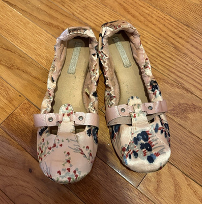 Diesel Women's Floral Ballet Flats Pink/Multicolor EU 39 US 8.5 Strap