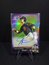 2017 Bowman Chrome Prospect Autographs Christian Arroyo #CPA-CHR Purple /250 🔥