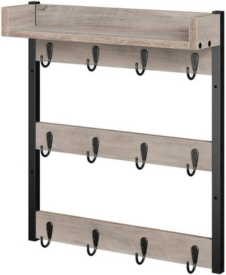 Coffee Mug Holder Stand, 3 Tier Mug Tree Rack, Hanging 12 Cups, with Top Shelf,