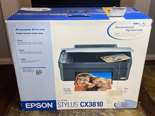 NOS Epson Stylus CX3810 Color Inkjet All Purpose All In One Printer New SEALED - Picture 1 of 6