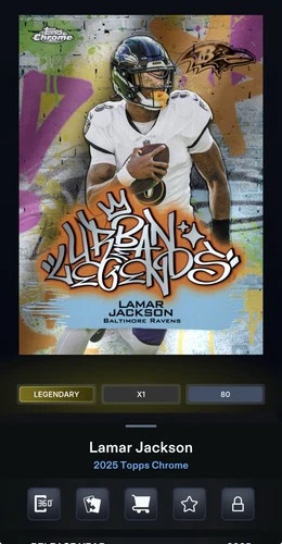 2025 Topps Chrome Lamar Jackson Base (RAW)