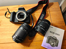 Canon EOS 550D DSLR Camera + 18-55mm IS + 55-250mm IS Lenses Bag Charger