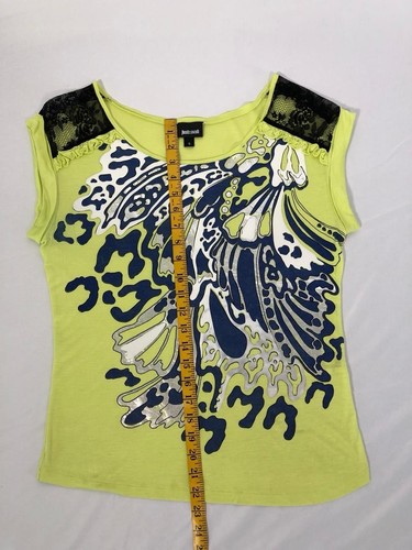 Just Cavalli Roberto Cavalli Top S Green Abstract Print - Picture 7 of 9