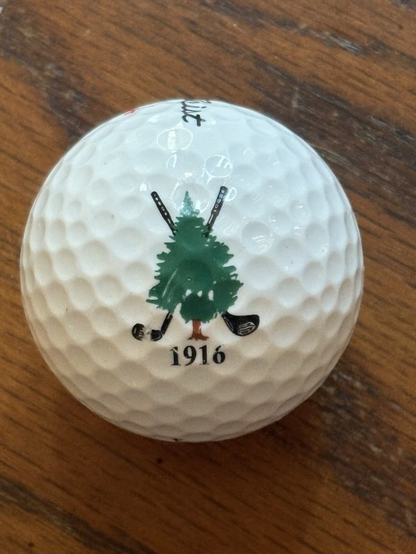 North Hempstead Country Club Souvenir Golf Ball. A.W. Tillinghast Course