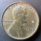 1909 Philadelphia Mint Copper Lincoln Wheat Cent Good Details