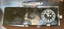 Vintage Mansfield Wiz Rearview Mirror Clock Pre War Auto Accessory Usa