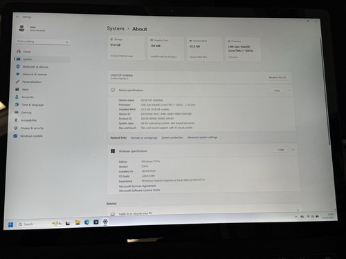 15" Microsoft Surface Laptop 5 12th Gen Intel i7-1255U 32GB RAM 1TB SSD Touchpad - Afbeelding 3 van 3