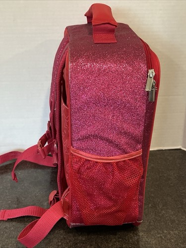 American Girl Backpack Carrier Red Berry Pink Glitter & Star Window 15x12"🔥 - Picture 10 of 14