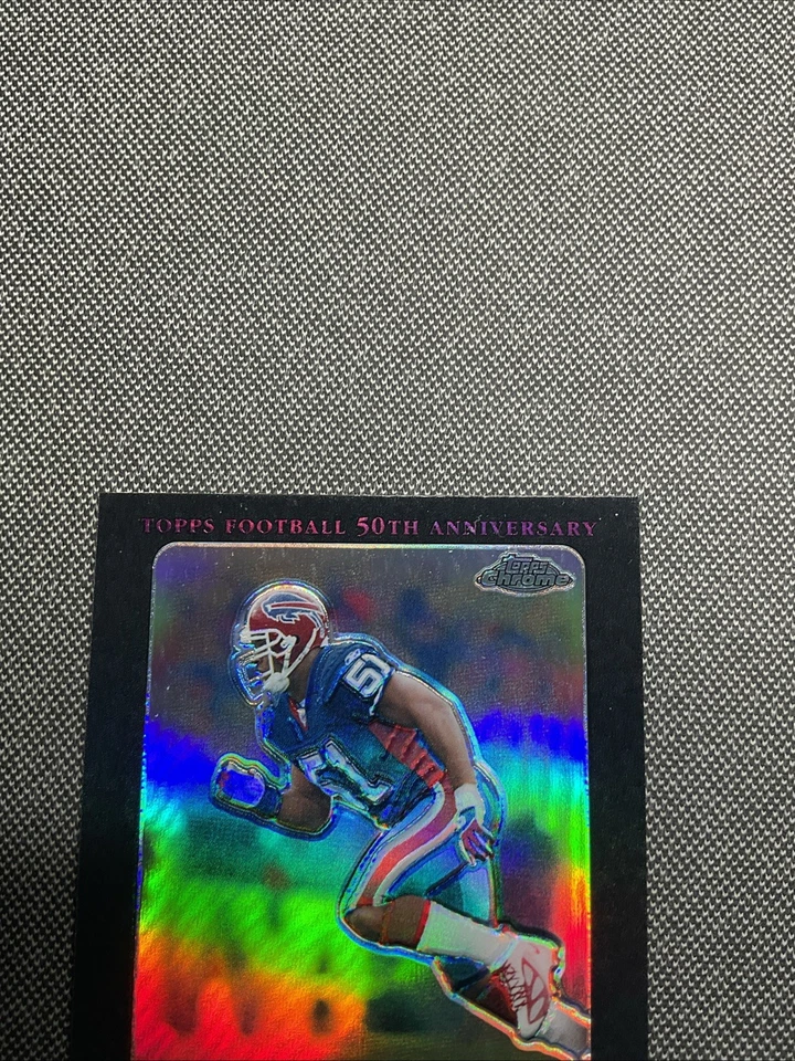 2005 Topps Chrome Takeo Spikes /100 Black Refractor Buffalo Bills #123 - Image 2 of 4