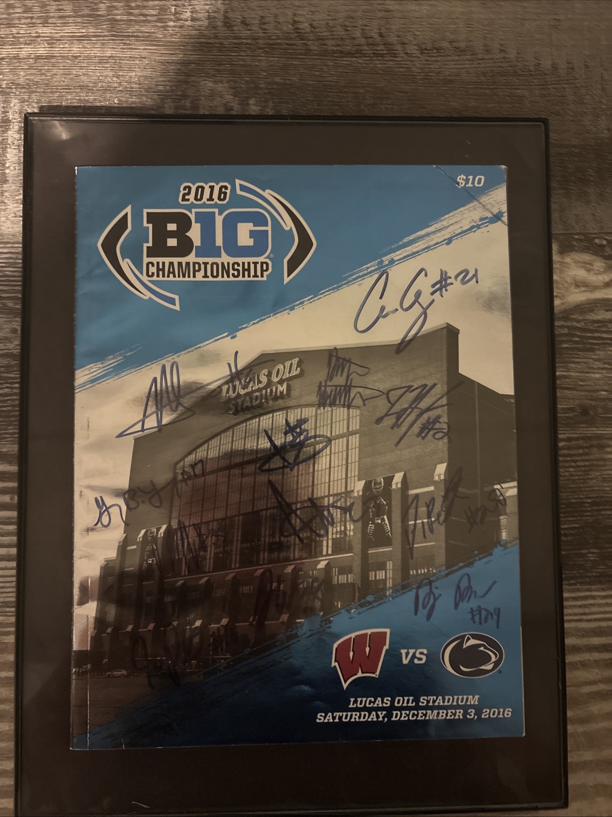 2016 Penn State Football Signed Big Ten Championship Program Big 10 Champions