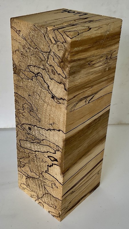 K D Spalted Maple Turning Wood Pen Blank Knife Scales Calls 2 1/2” Sq.x 7” 4077