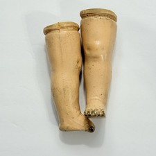4.25 Composition Doll Legs For Cloth Body Vintage Doll Parts Antique Repair