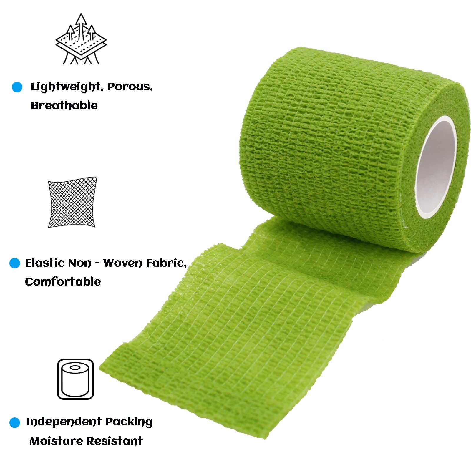 36 Rolls 2" Elastic Self-Adhesive Cohesive Bandage Wrap Breathable Non-Woven