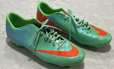 Nike Mercurial Victory 4 FG 'Neo Lime Total Crimson 555613-380 Football US 11