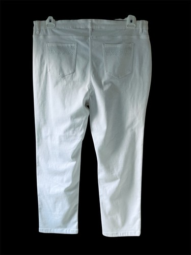 Per Una Roma White Jeans Straight Leg Size 22 reg 30” inside leg - Picture 2 of 16