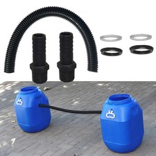 Water Butt Connector Pipe Link Kit Downpipe Rain Barrel Connecting Hose Kit 25mm
