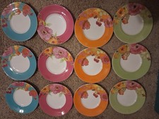 : Lenox Floral Fusion Stephanie Ryan 7.5 inch  Salad Plates / Desert Pie Plates
