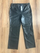 Sanctuary Womens Black Vegan Faux Leather Crop Kick Pants Revolve NWT Size 31