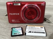 Fujifilm JX600 Red w/ Genuine Battery and 4GB SD Card - NO CHARGER - TESTED