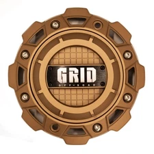 Grid Wheels GDCAP1MGB Center Cap Closed Style; Matte Gold; Bolt On; Single