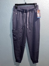 Hanes Premium Scrubs Pants Women  s Size S/P Gray BNWT Stretch Elastic Waist